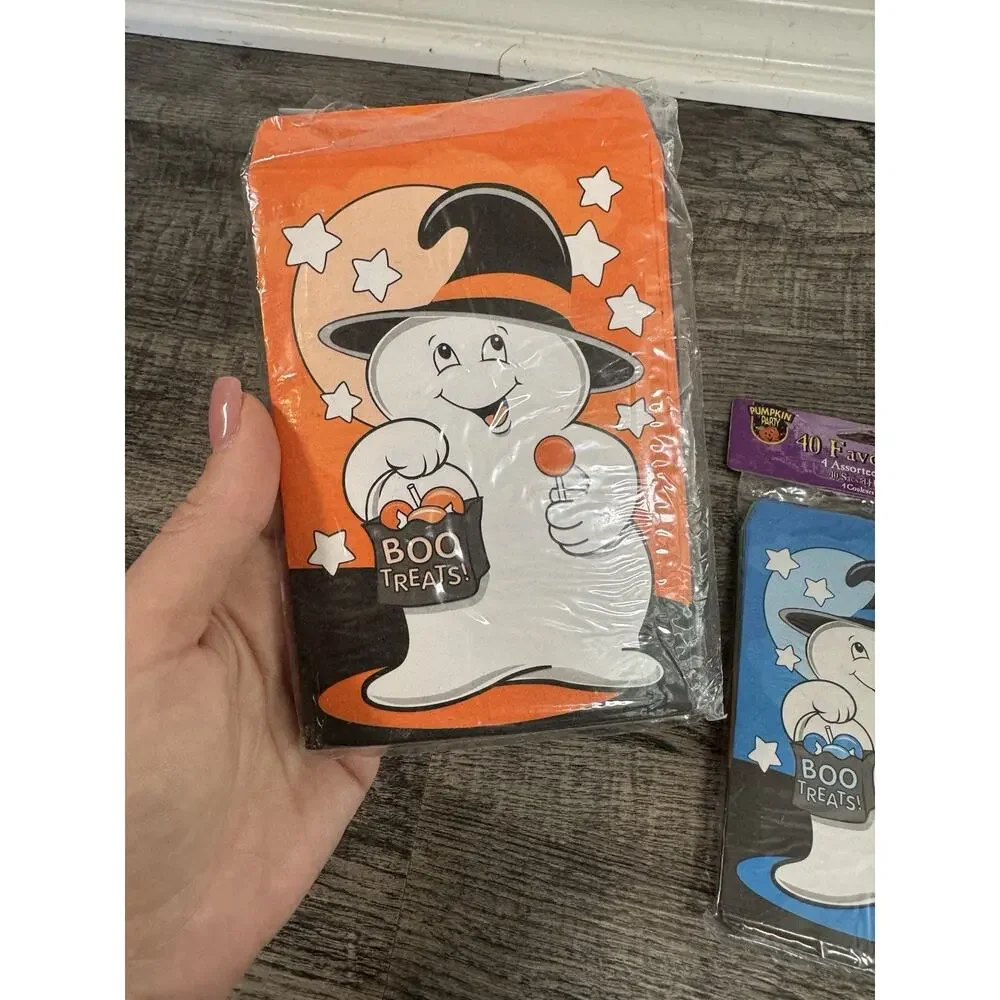 Vintage Halloween Party Favor Bags 160+ & Pair Spooky Specs Boo Treats Pumpkin